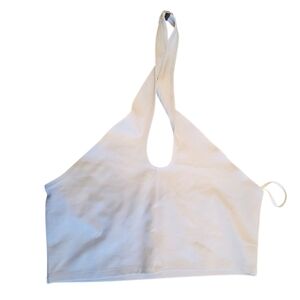 BNWT Aritzia White Halter Tank Top